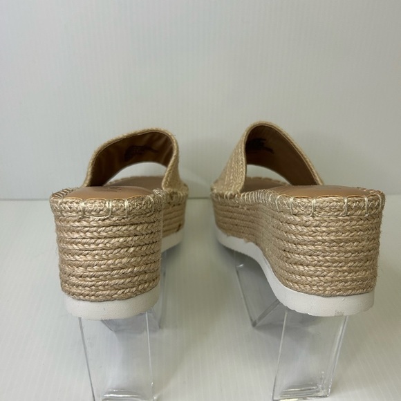 🤩”Wild Pair” Shermer Slide Espadrille Platform Sandals Beige w/White Soles” - Picture 6 of 16